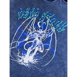 Deadstock Los Angeles Mens Blue Mineral Wash Graphic TShirt Large NWT Streetwear